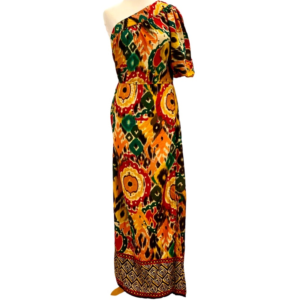 ikat style one shoulder dress size m-l